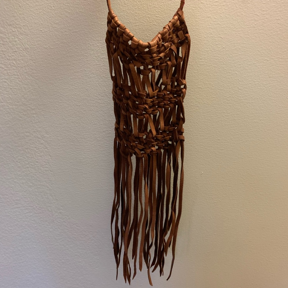 Soft Calf Leather Western Style Necklace